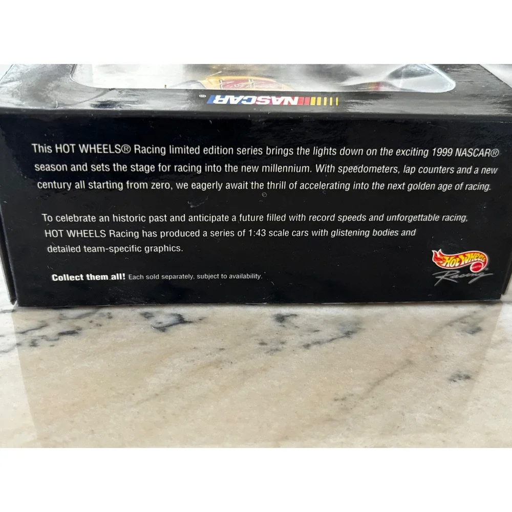New Hot Wheels Racing Ward Burton 22 Caterpillar Black Chrome Deluxe 1:43 NASCAR